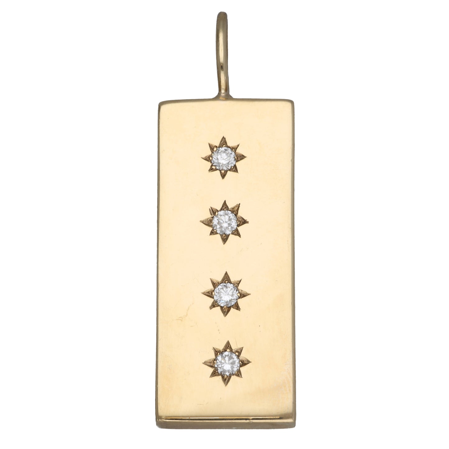9ct Gold 0.40ct Diamond Ingot Pendant