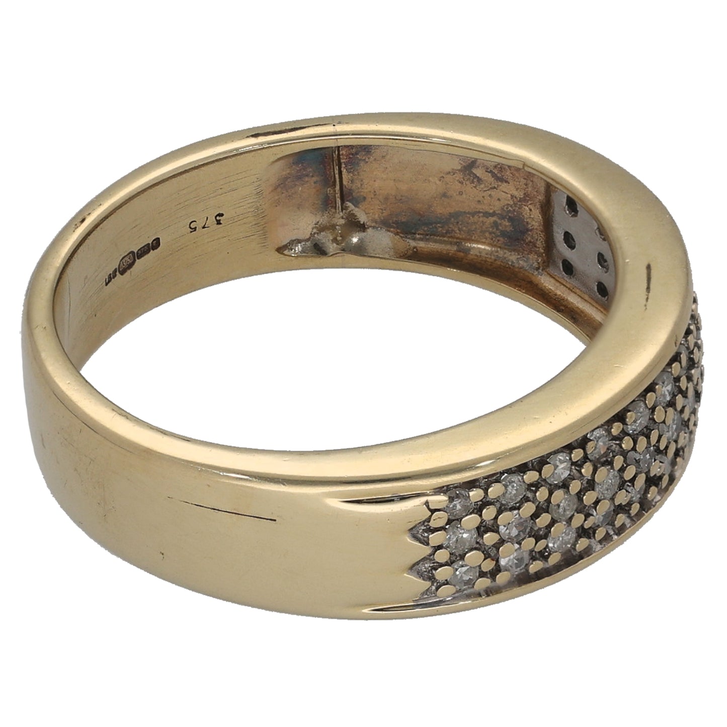 9ct Gold 0.20ct Diamond Dress/Cocktail Ring Size M