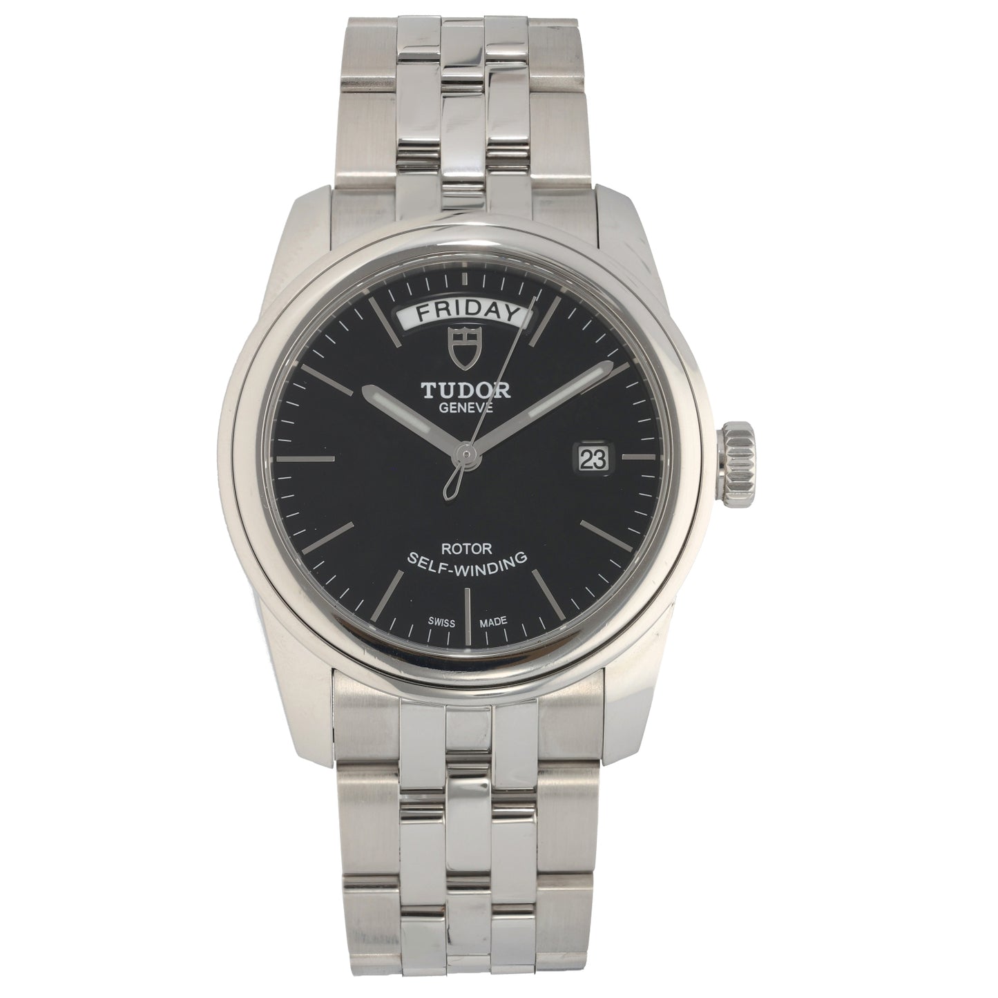 Tudor Glamour Date 56000 39mm Stainless Steel Watch
