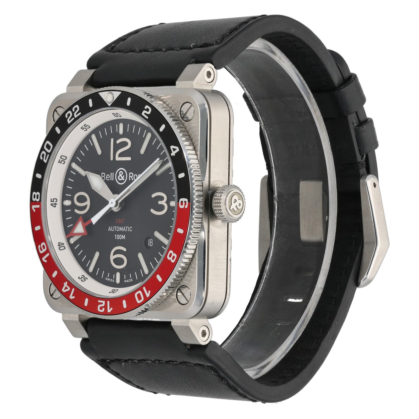 Bell & Ross BR 03-93 GMT BR 03-93-S 42mm Stainless Steel Watch