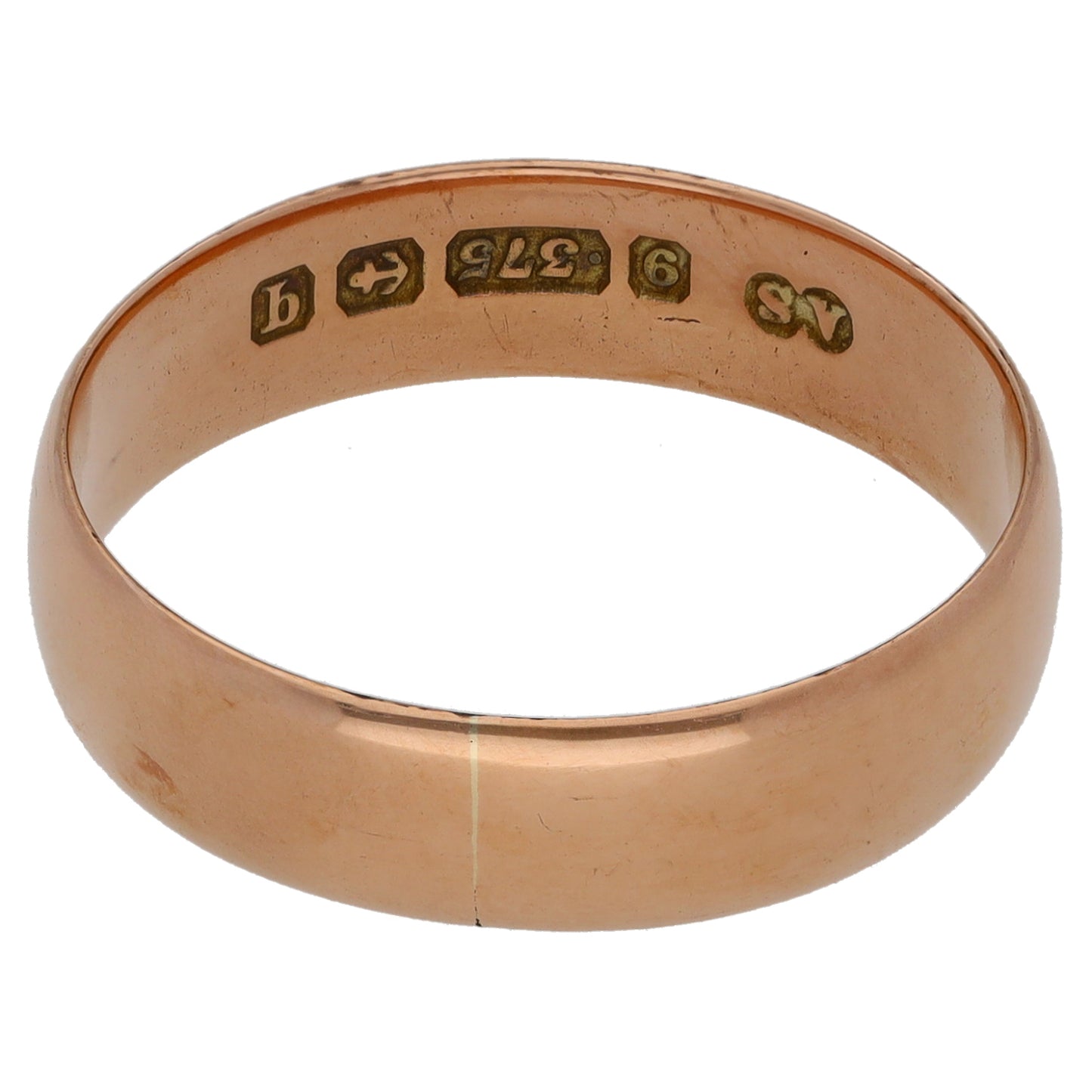 9ct Gold Plain Wedding Ring Size R
