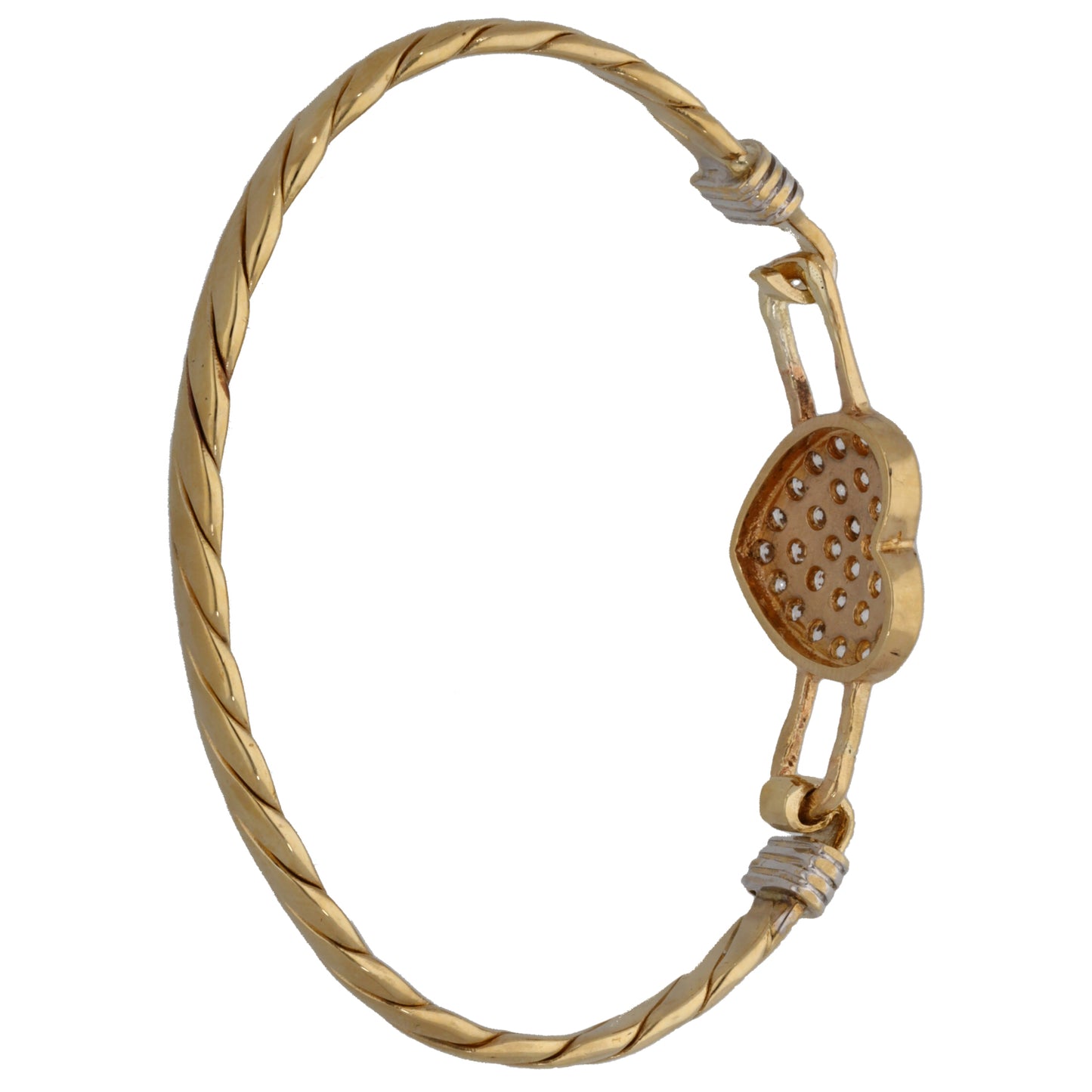 9ct Gold Cubic Zirconia Alternative Bangle