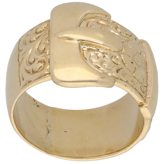 9ct Gold Buckle Ring Size Y