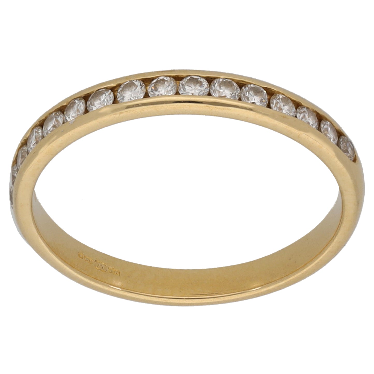 18ct Gold 0.32ct Diamond Half Eternity Ring Size L