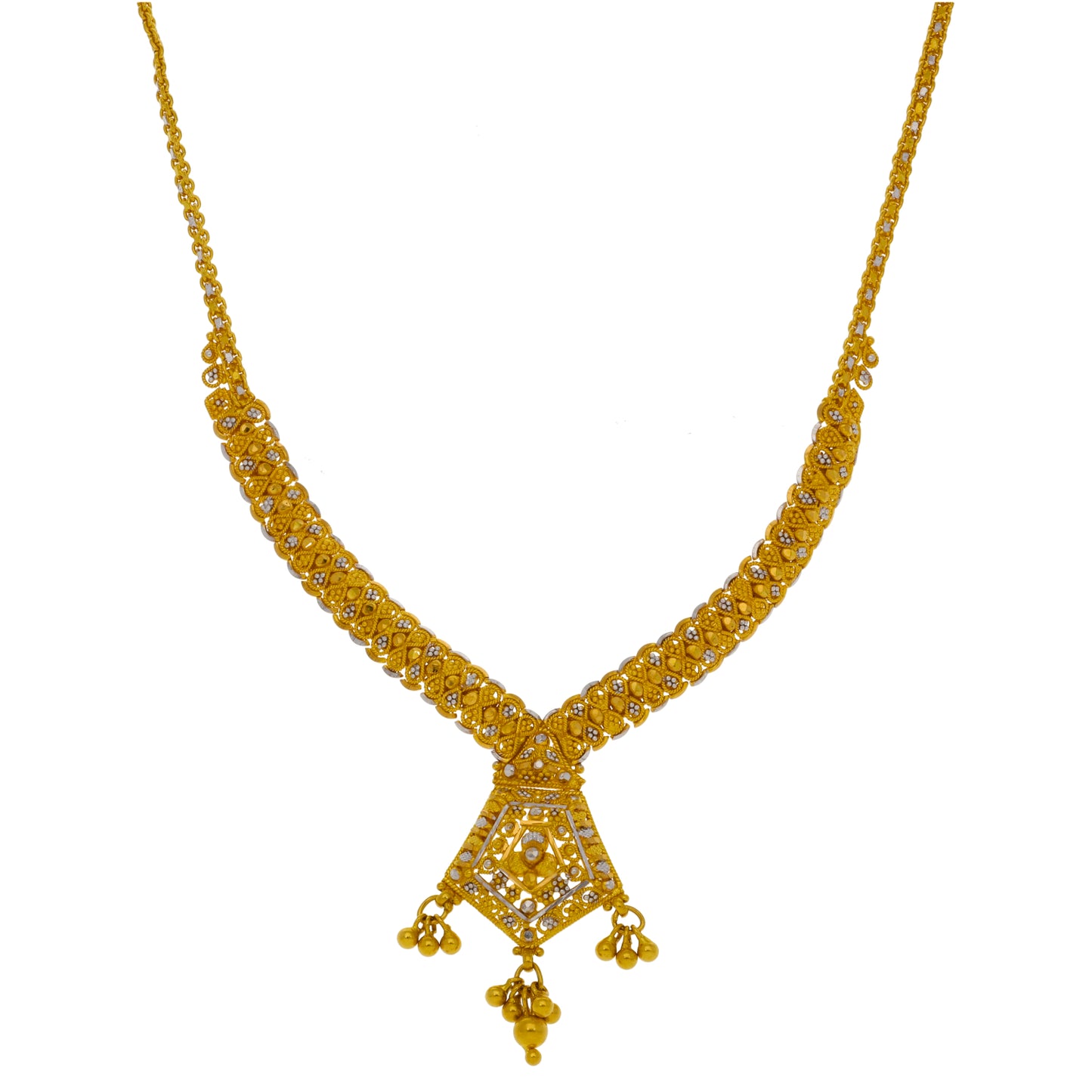 22ct Gold Earrings & Necklace Set