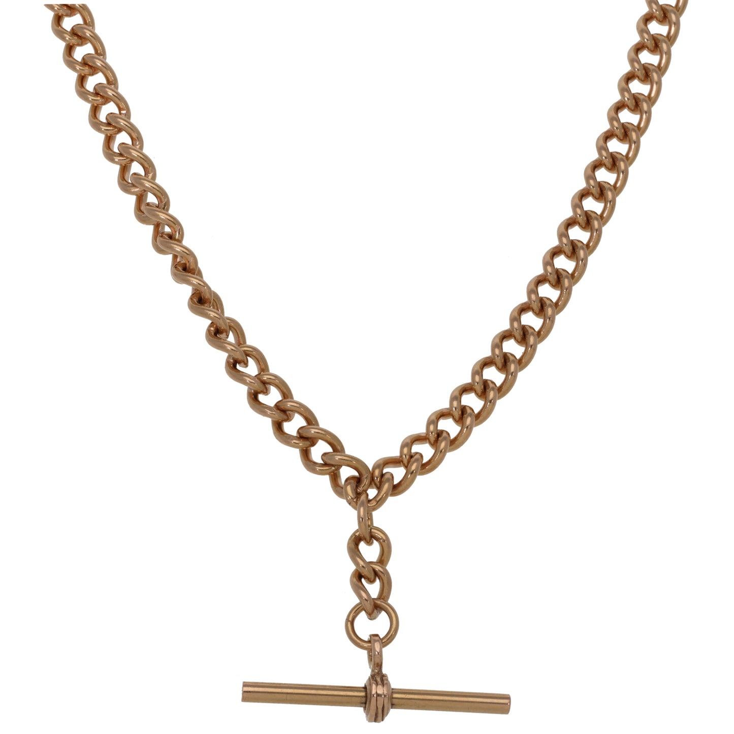 9ct Rose Gold Fob/Watch Chain 20"