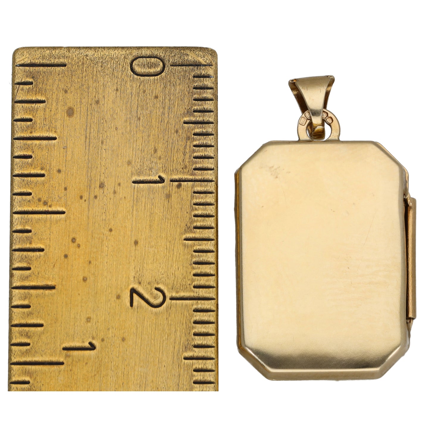 9ct Gold Patterned Locket Pendant