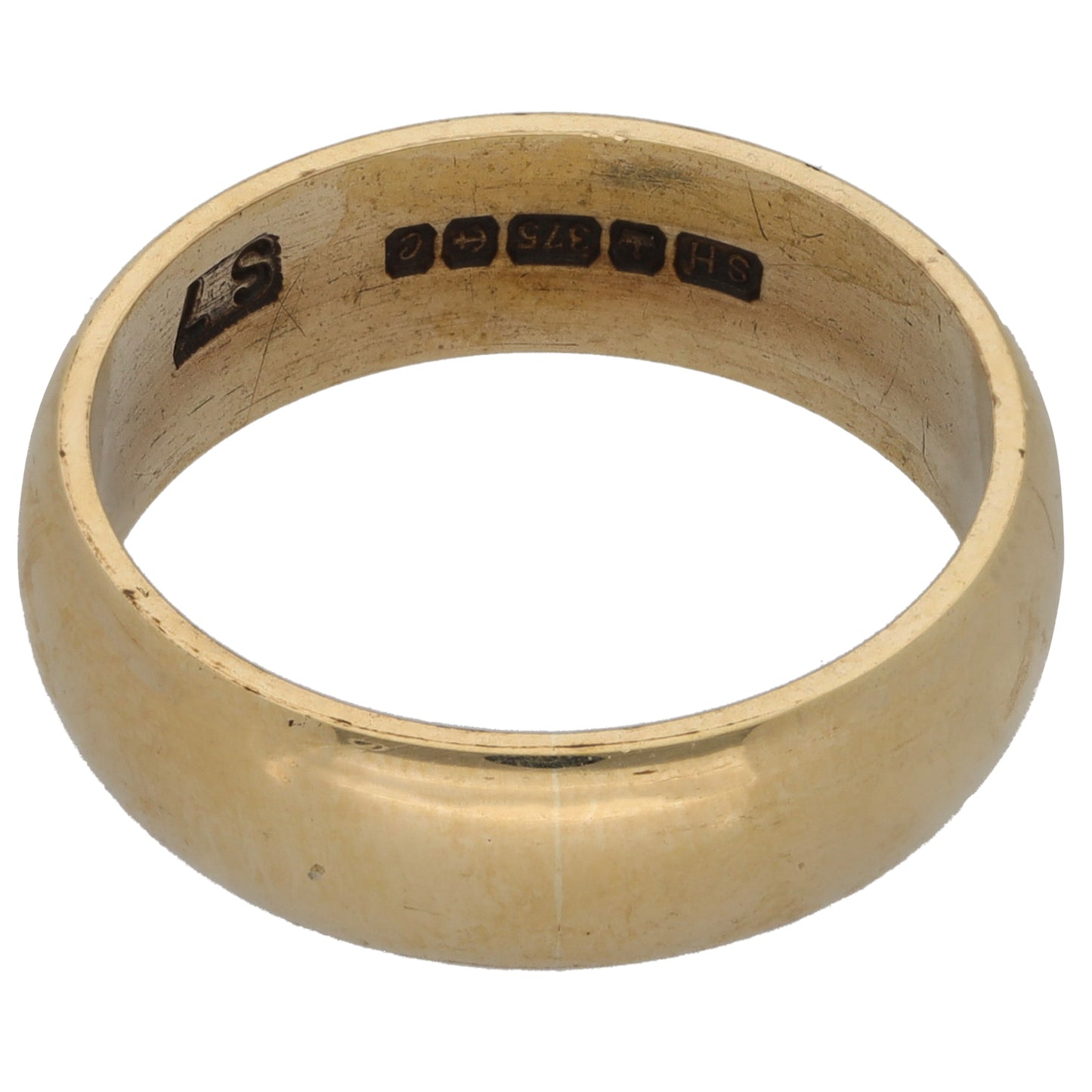 9ct Gold Plain Wedding Ring Size Q