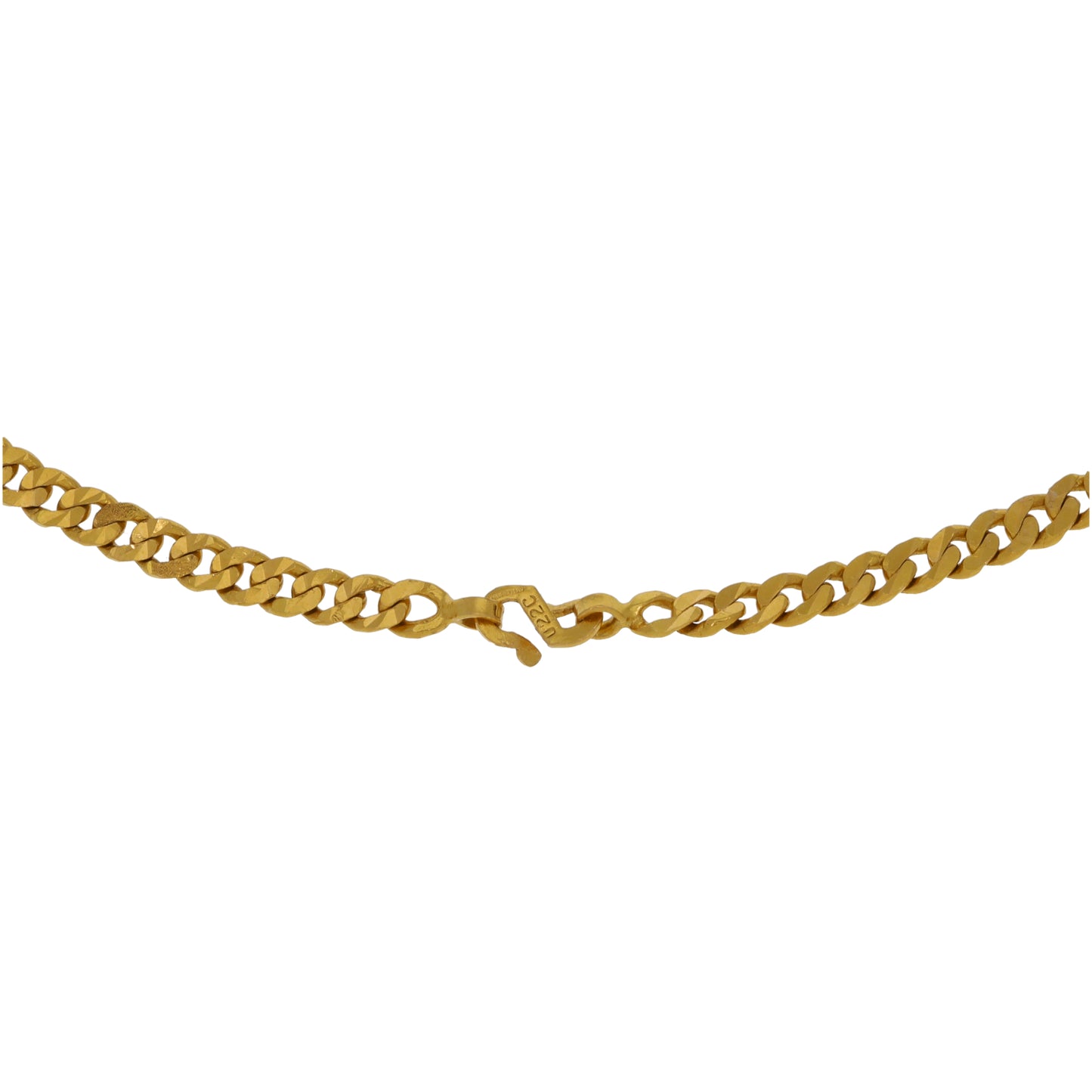 22ct Gold Curb Chain 18"