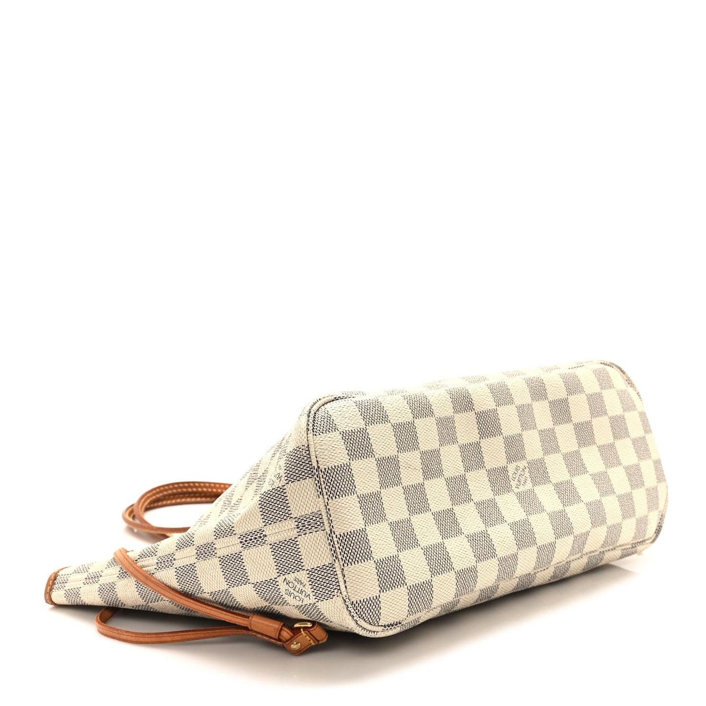 Louis Vuitton Neverfull Damier Azur Coated Canvas Bag - White