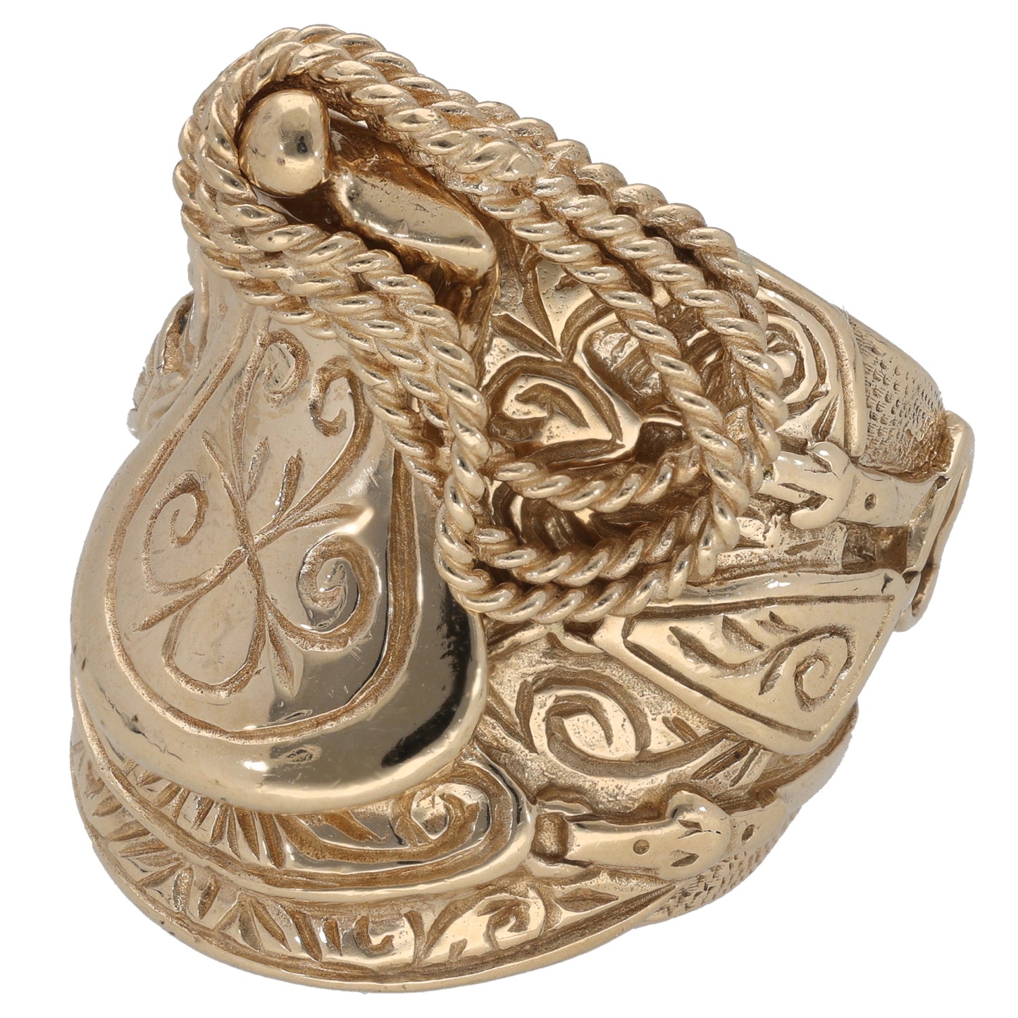 9ct Gold Saddle Ring Size Y