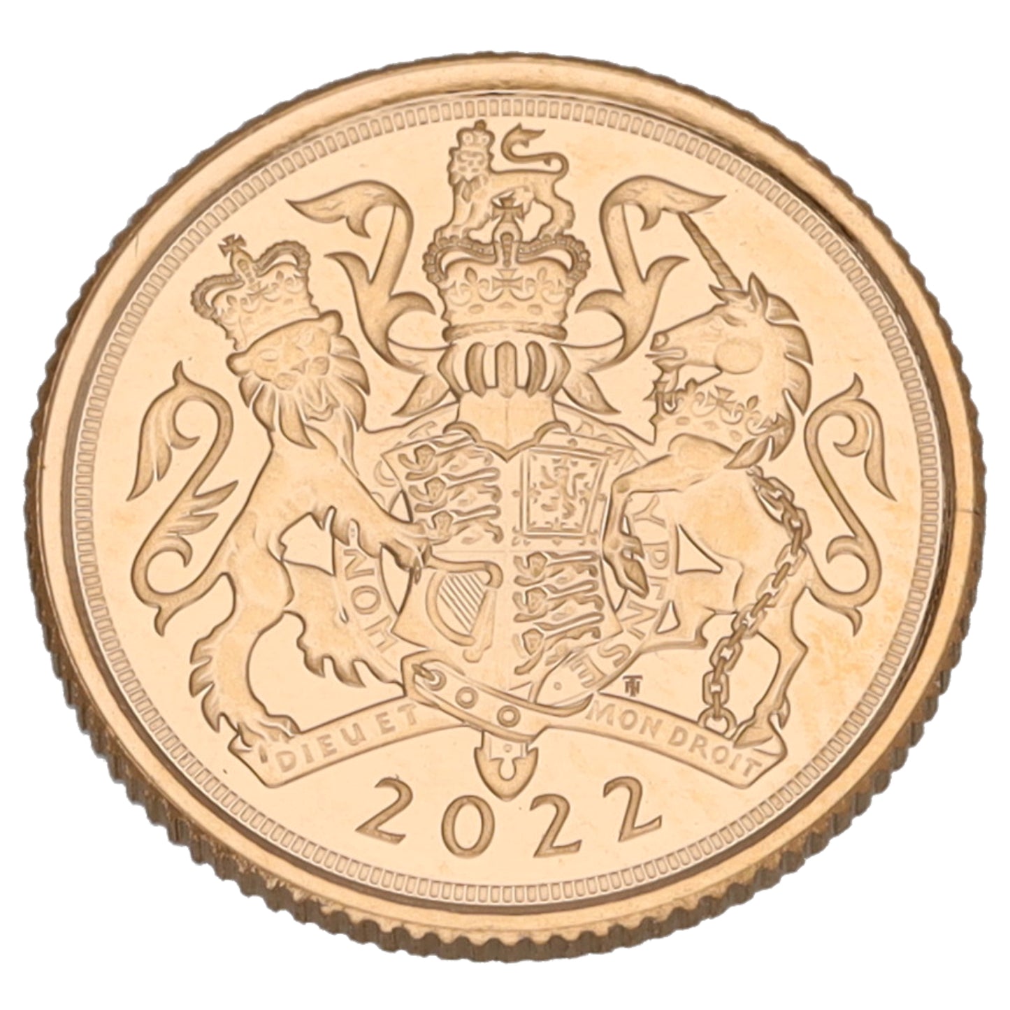 22ct Gold Queen Elizabeth II Quarter Sovereign Coin 2022