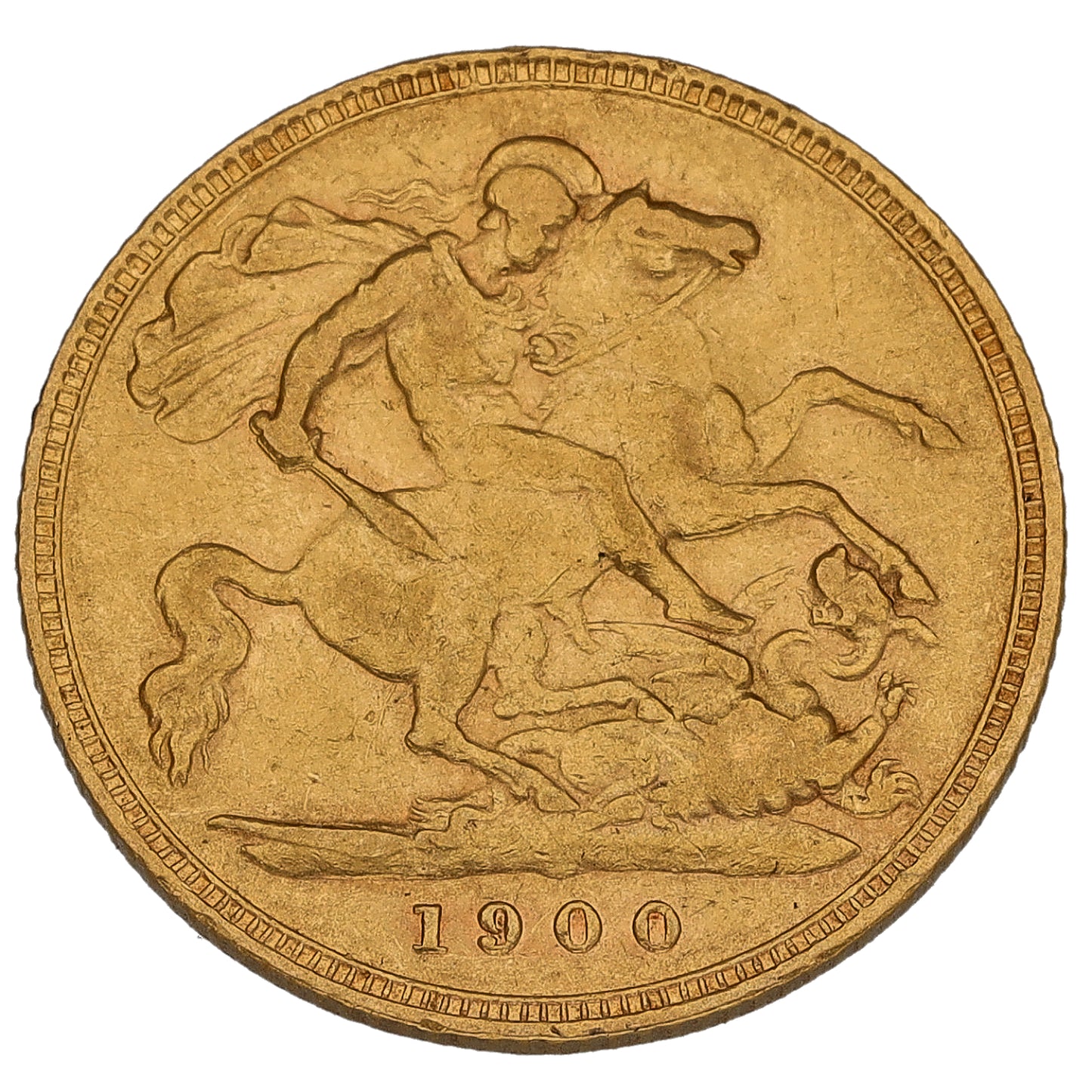 22ct Gold Queen Victoria Half Sovereign Coin 1900