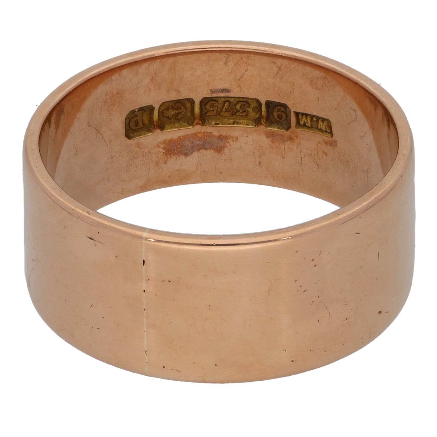 9ct Rose Gold Plain Wedding Ring Size T