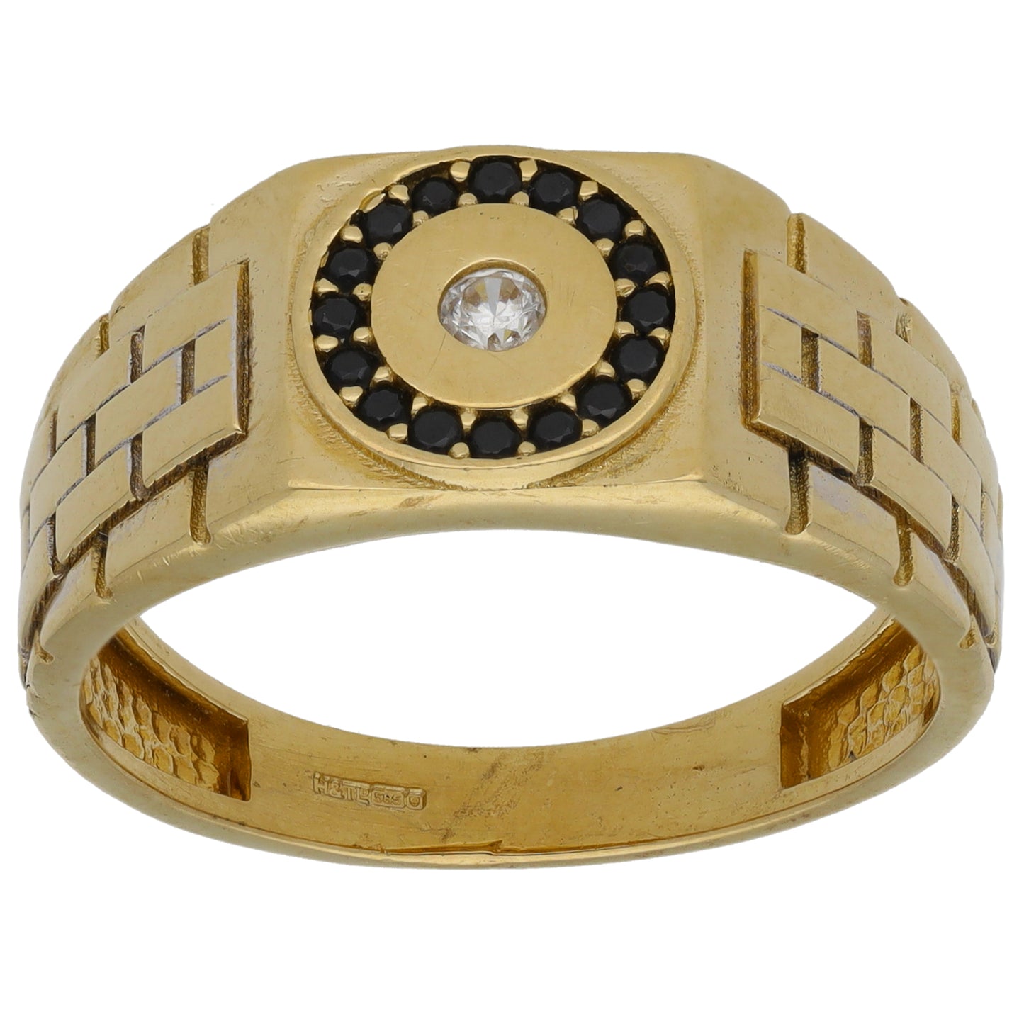 14ct Gold Imitation Gems Alternative Ring Size V