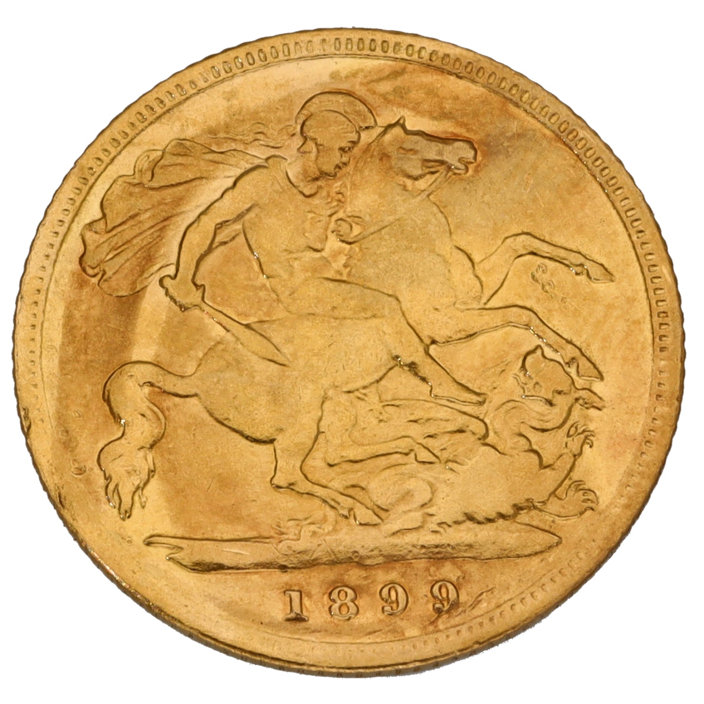 22ct Gold Queen Victoria Half Sovereign Coin 1899
