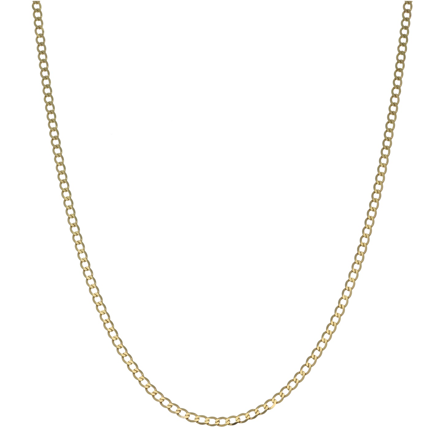 9ct Gold Curb Chain 22"