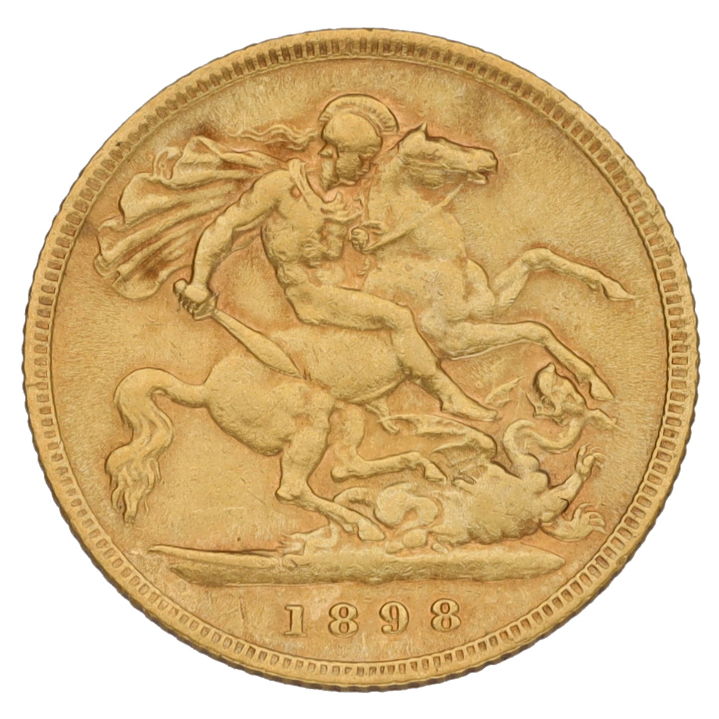 22ct Gold Queen Victoria Half Sovereign Coin 1898