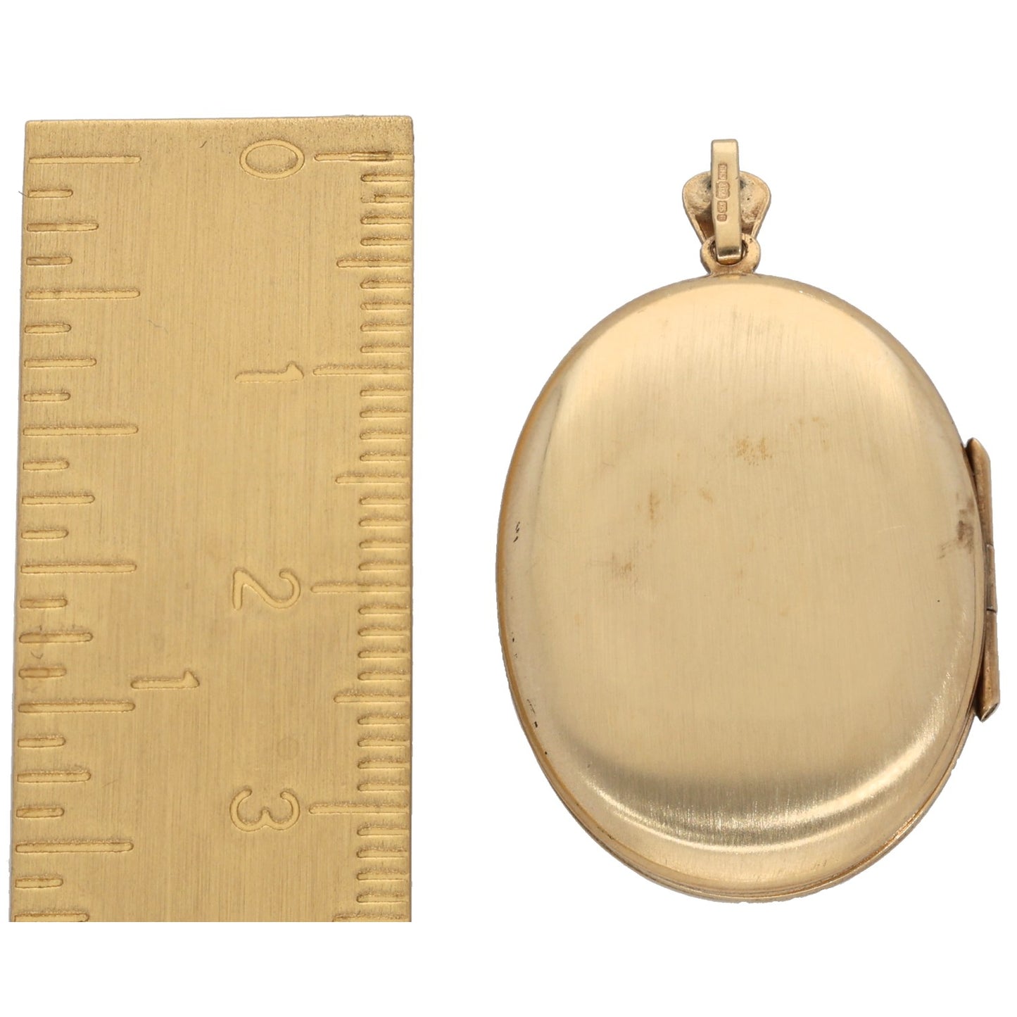 9ct Gold Patterned Locket Pendant