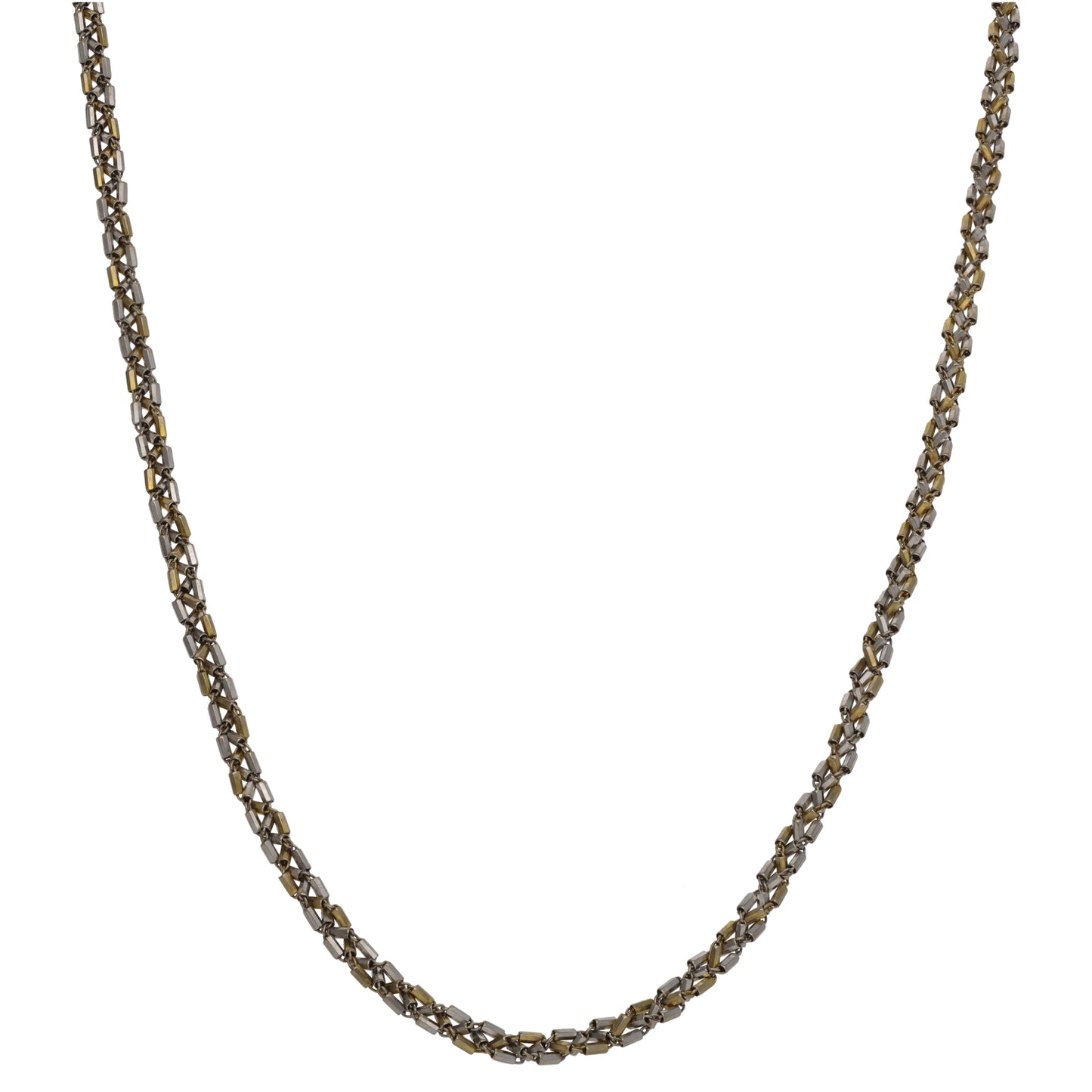 9ct Bicolour Gold Fancy Necklace 18"