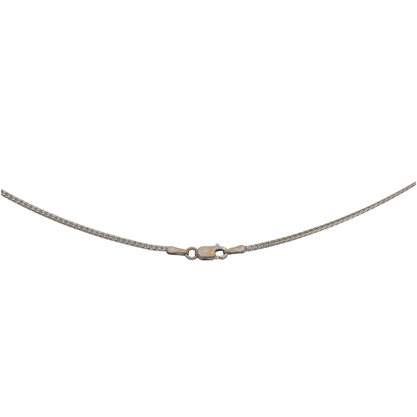 9ct White Gold 0.05ct Diamond Fancy Necklace 16"