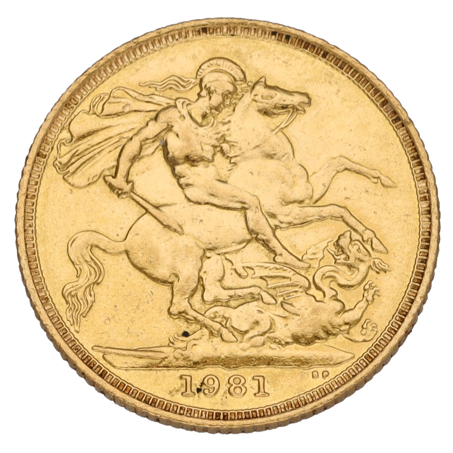 22ct Gold Queen Elizabeth II Full Sovereign Coin 1981