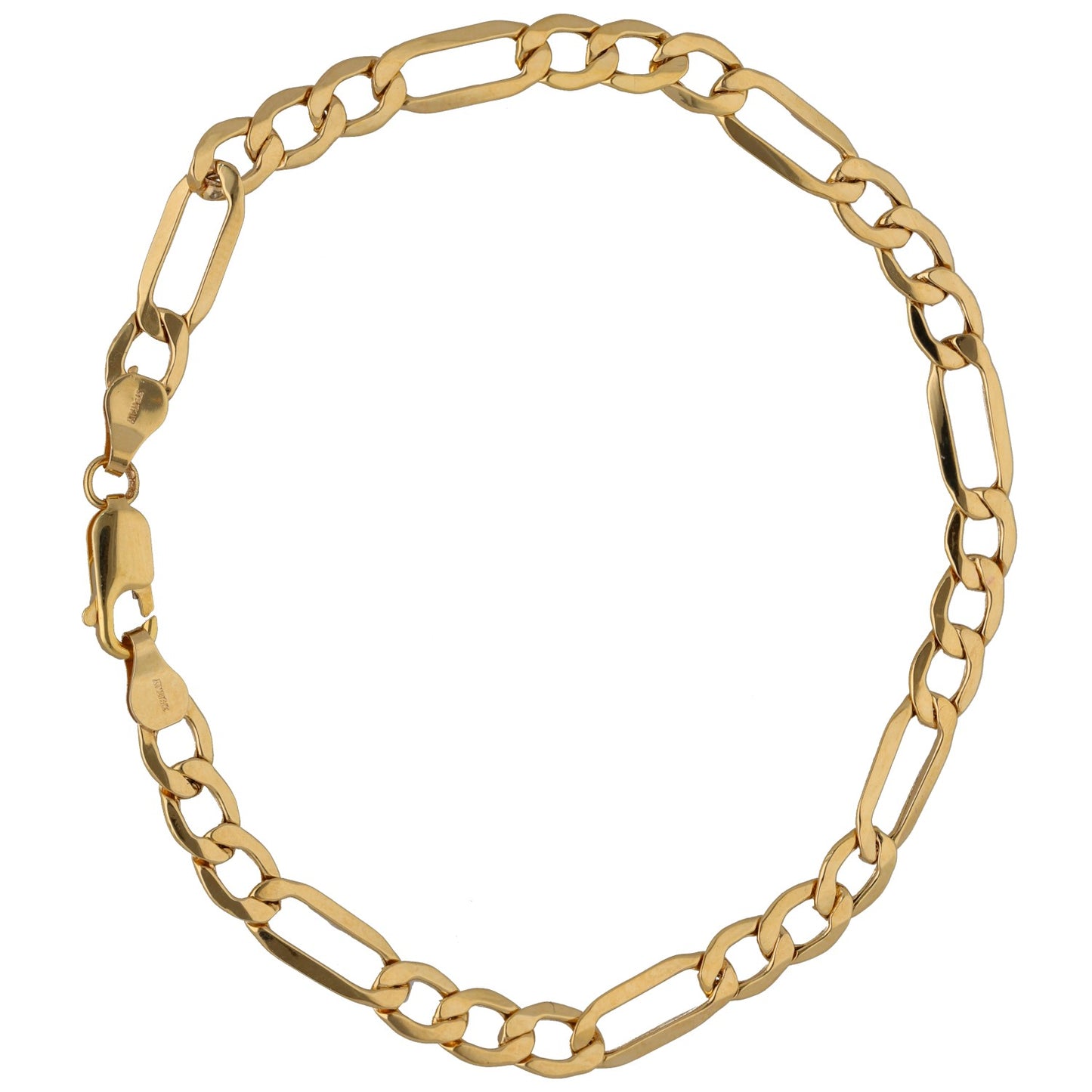 New 9ct Gold Figaro Bracelet