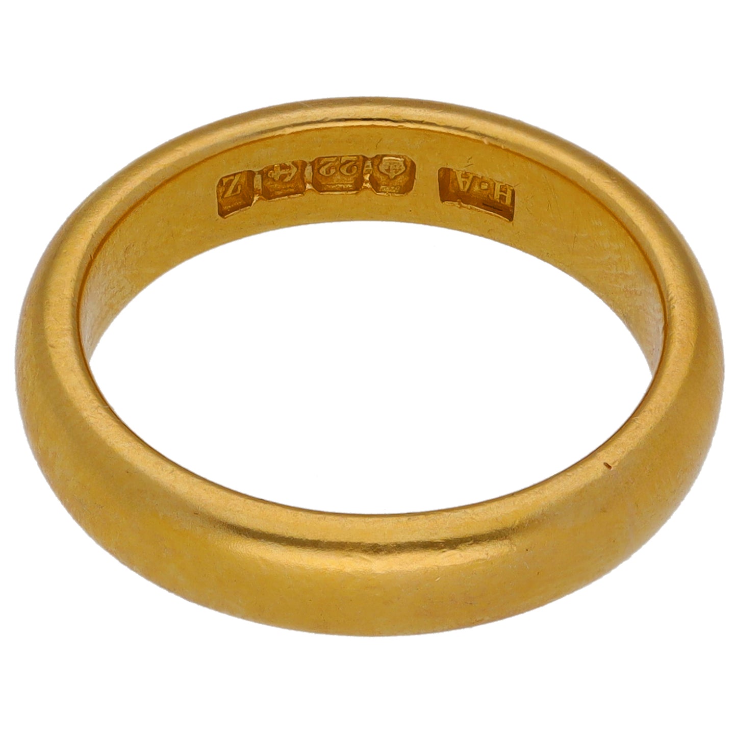 22ct Gold Plain Wedding Ring Size L