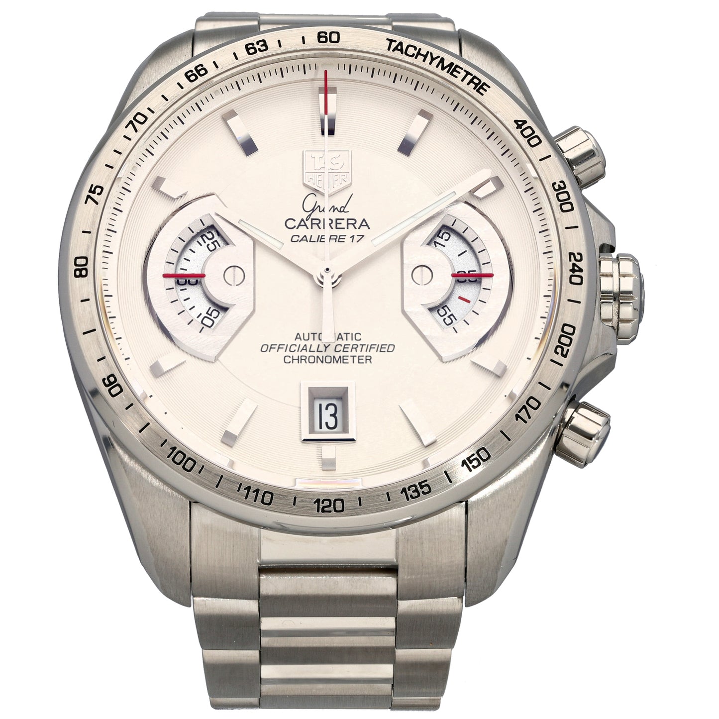 Tag Heuer Grand Carrera CAV511B 43mm Stainless Steel Watch