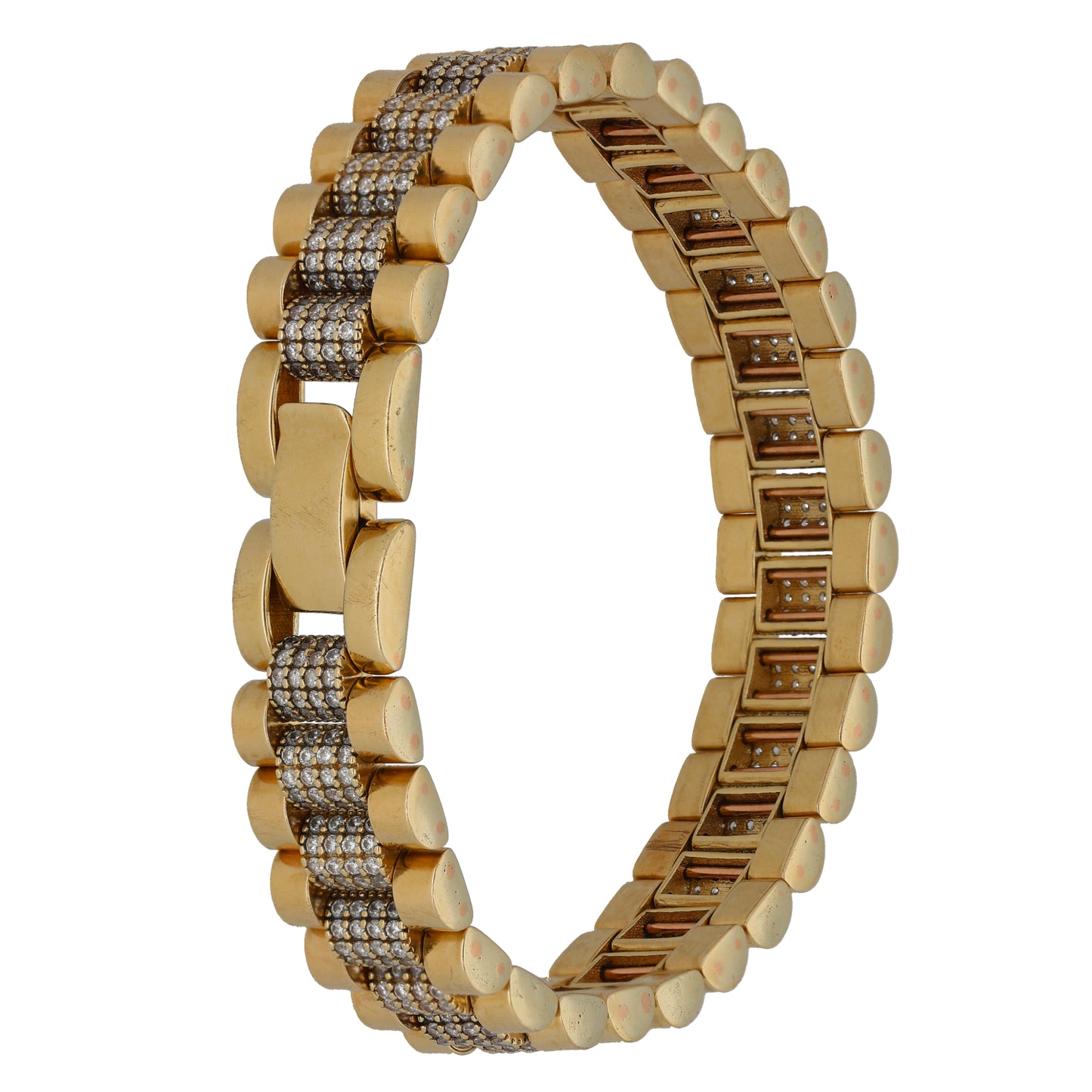 9ct Gold Cubic Zirconia Fancy Stone Set Bracelet