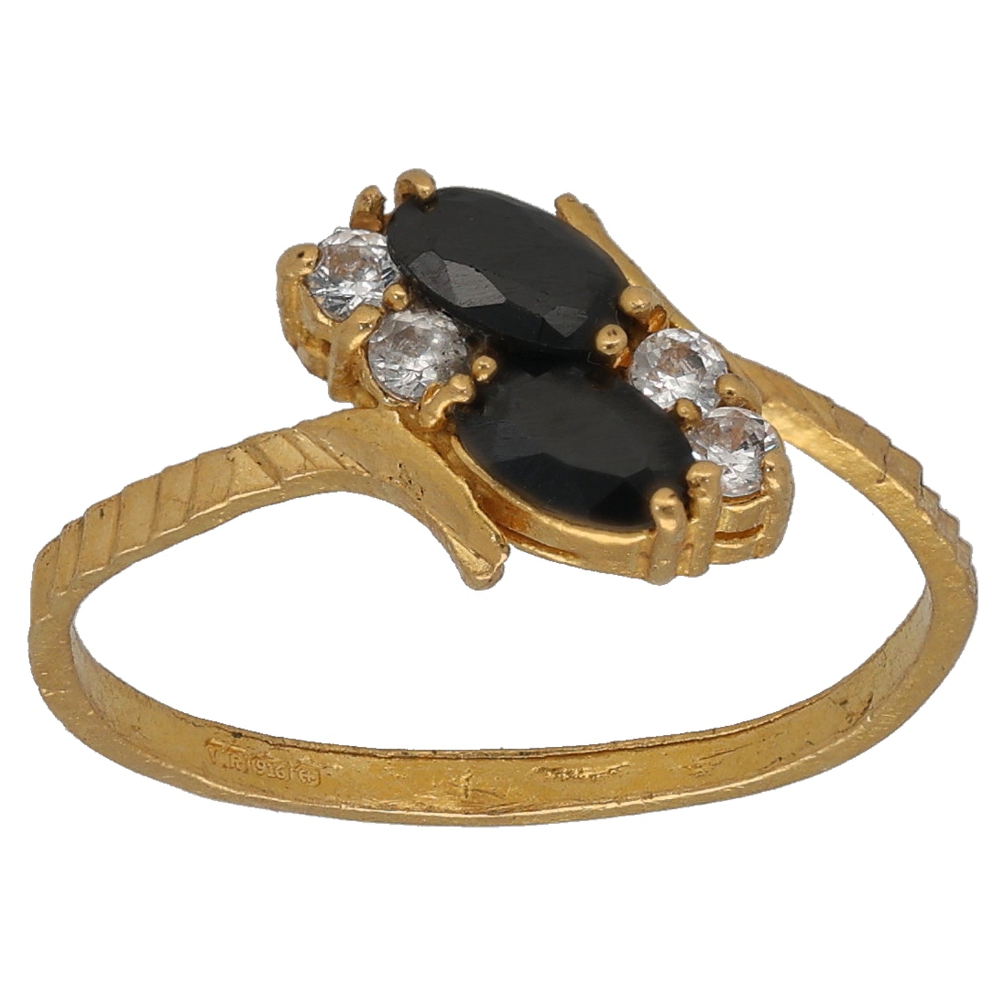 22ct Gold Imitation Gems Dress/Cocktail Ring Size M