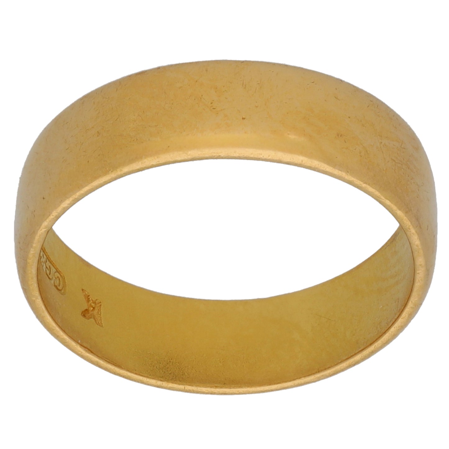 22ct Gold Plain Wedding Ring Size K
