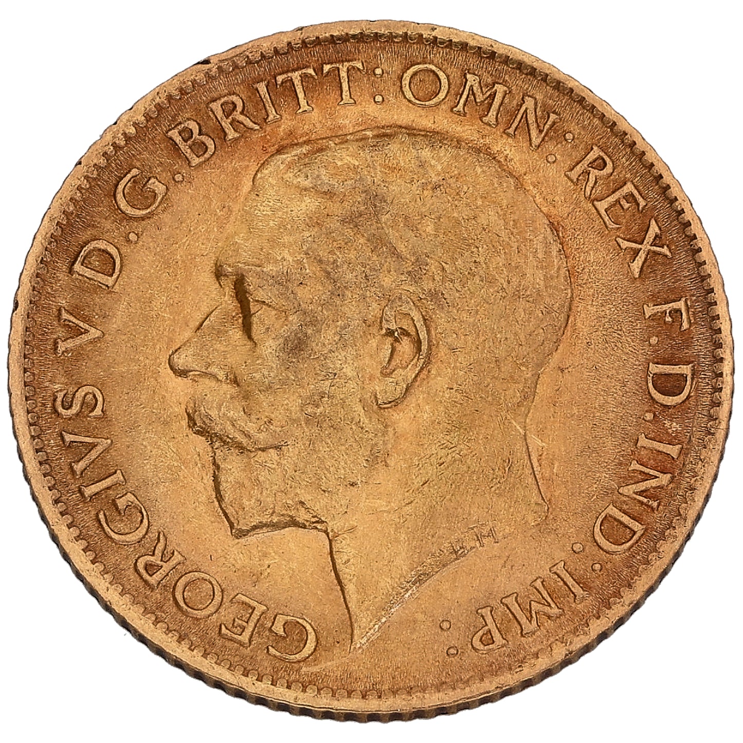 22ct Gold King George V Half Sovereign Coin 1914