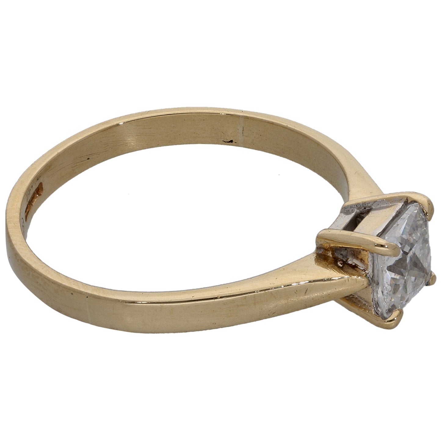 9ct Gold Cubic Zirconia Single Stone Ring Size N