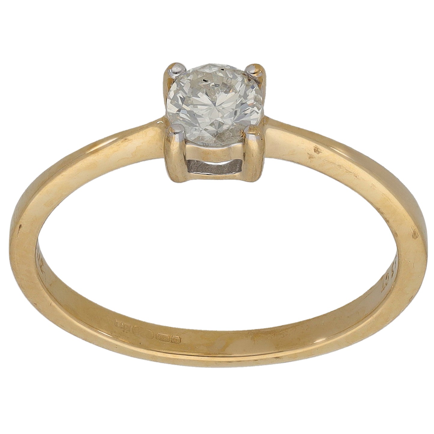 9ct Gold 0.30ct Diamond Solitaire Ring Size M