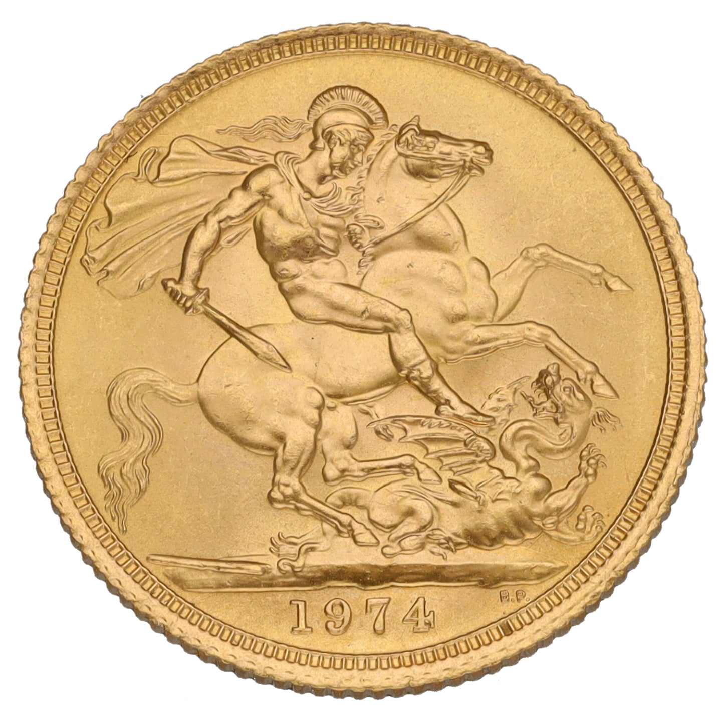 22ct Gold Queen Elizabeth II Full Sovereign Coin 1974