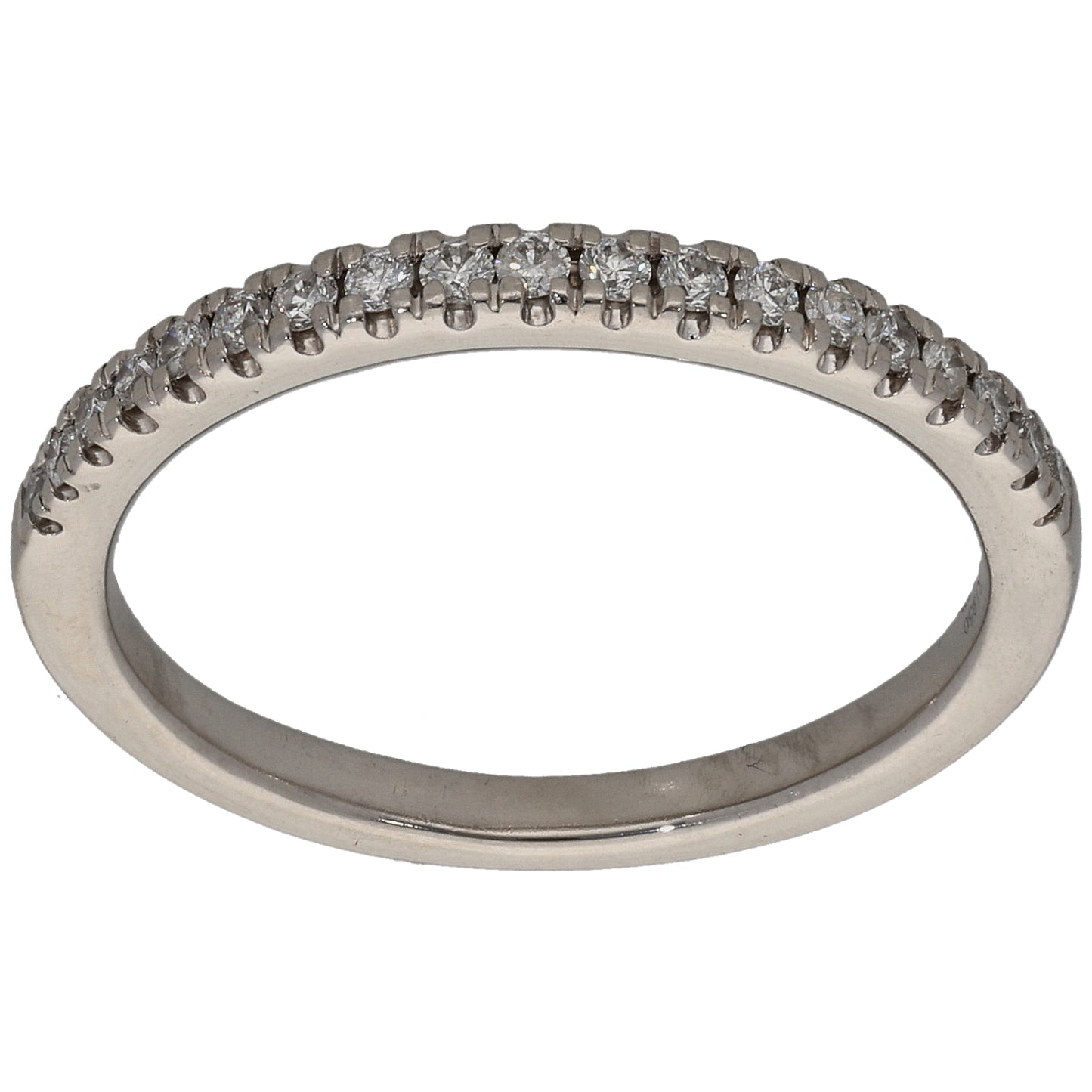 Platinum 0.19ct Diamond Half Eternity Ring Size Q