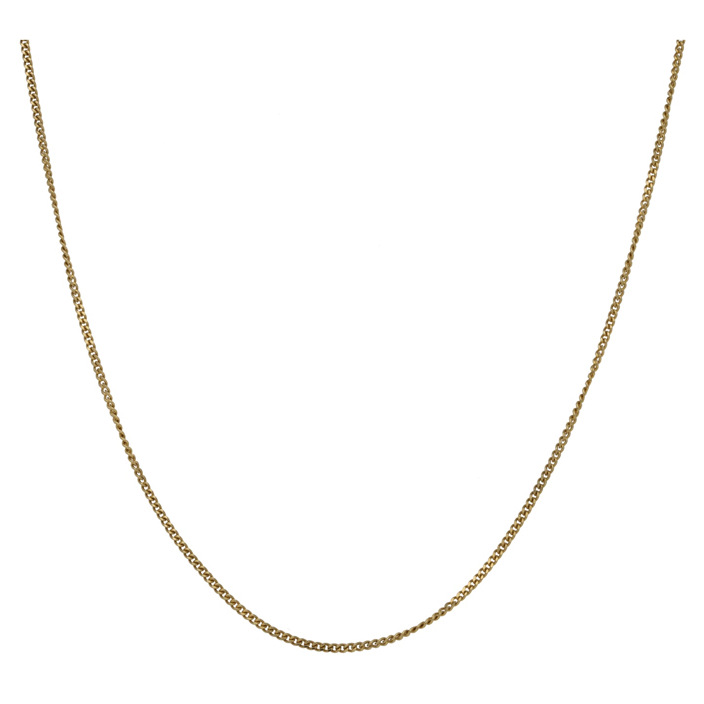 18ct Gold Curb Chain 18"
