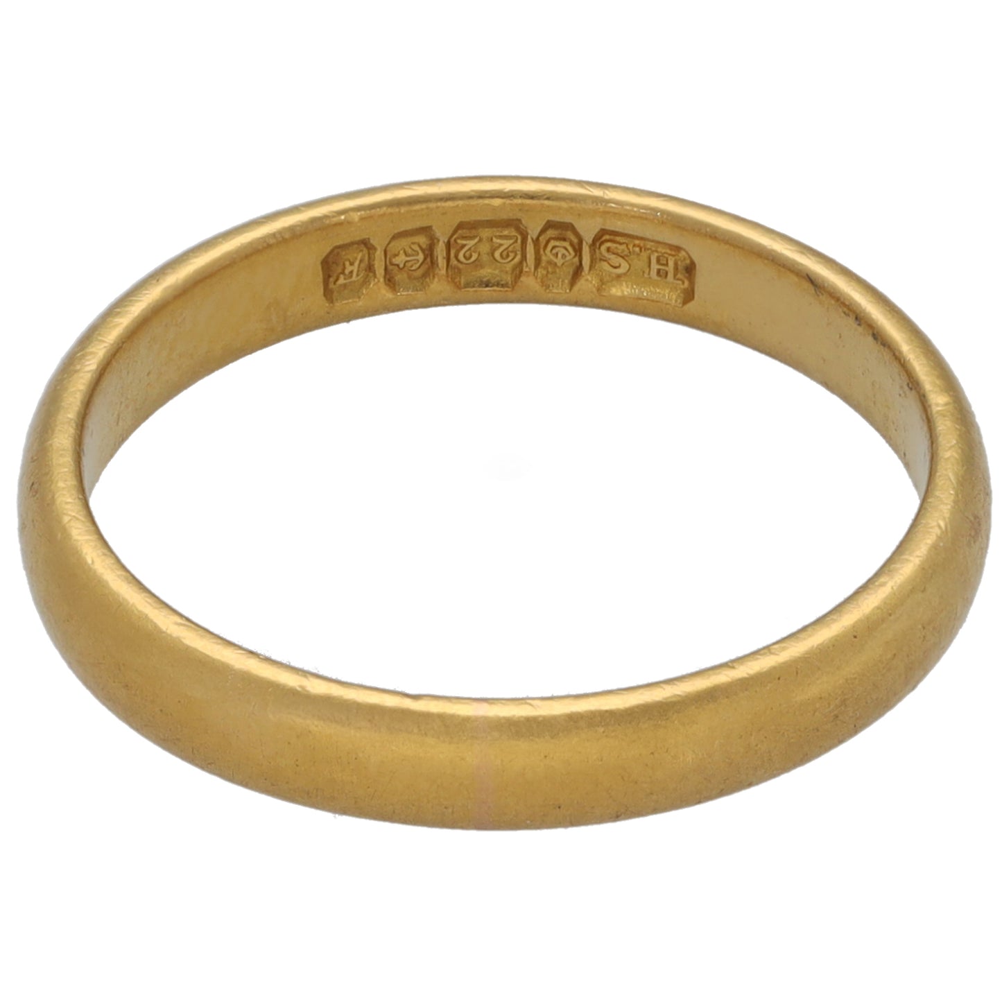 22ct Gold Plain Wedding Ring Size M
