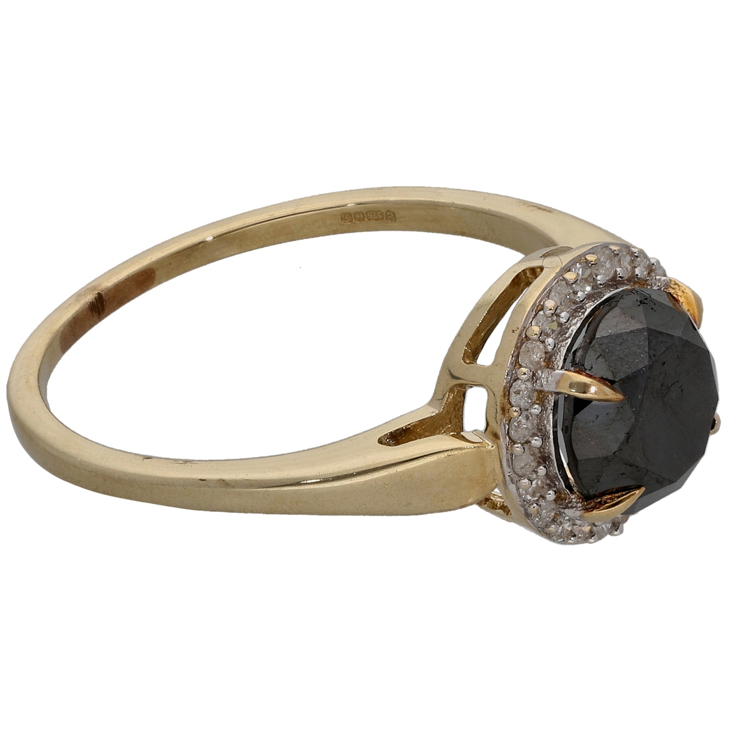 9ct Gold 1.85ct Diamond Cluster Ring Size N