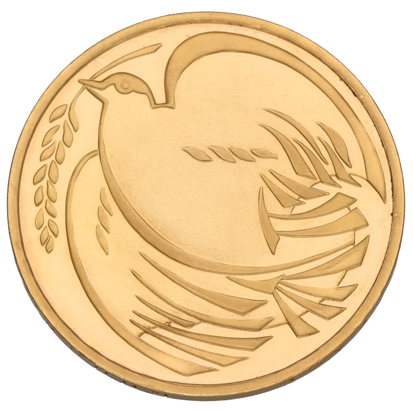 22ct Gold Queen Elizabeth II Dove Of Peace Two Pounds Coin 1995