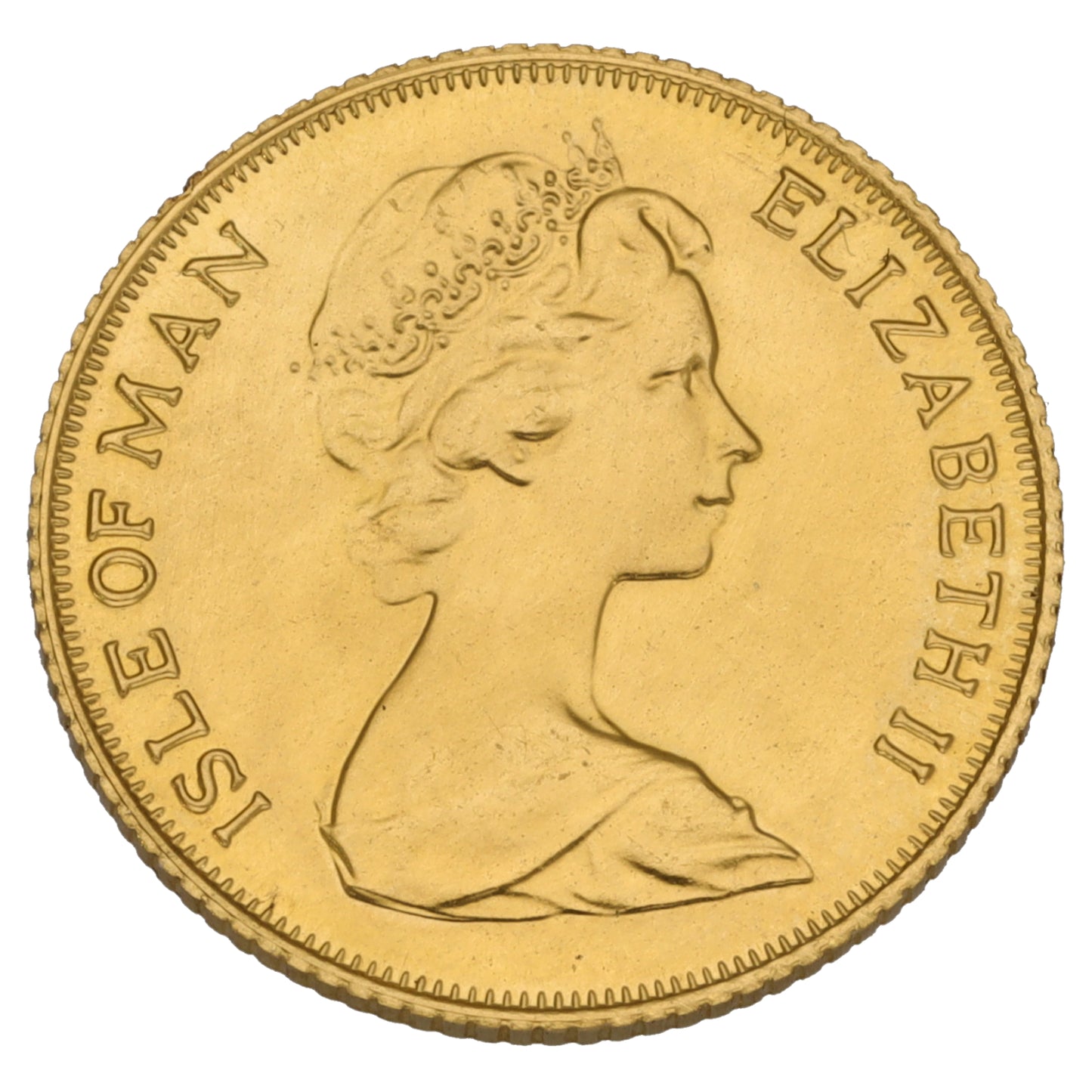 22ct Gold Isle Of Man Half Sovereign Coin 1974
