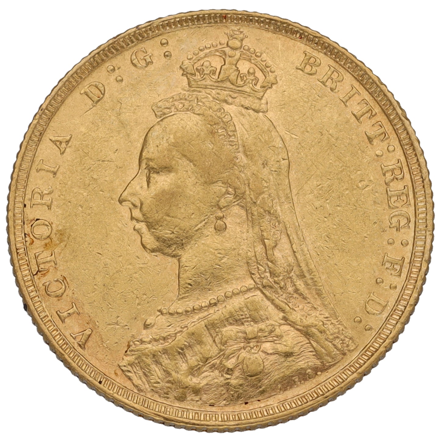 22ct Gold Queen Victoria Full Sovereign Coin 1888