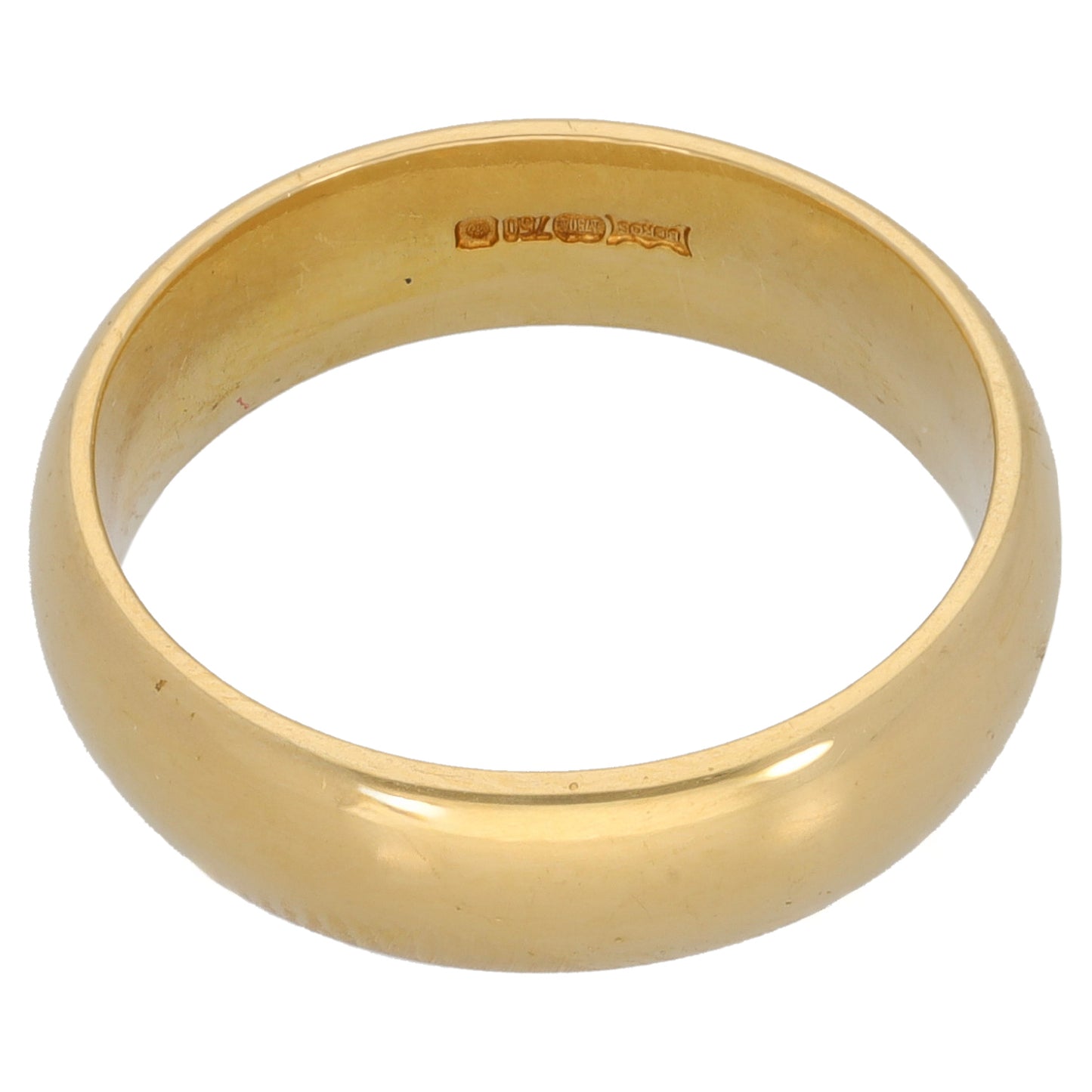 18ct Gold Plain Wedding Ring Size N