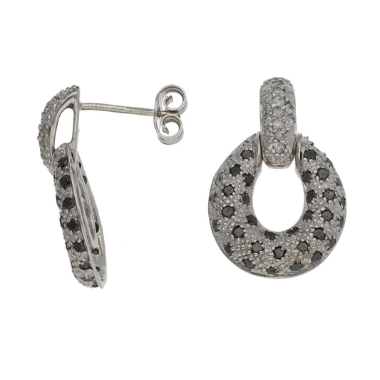 9ct White Gold 0.90ct Diamond Drop Earrings