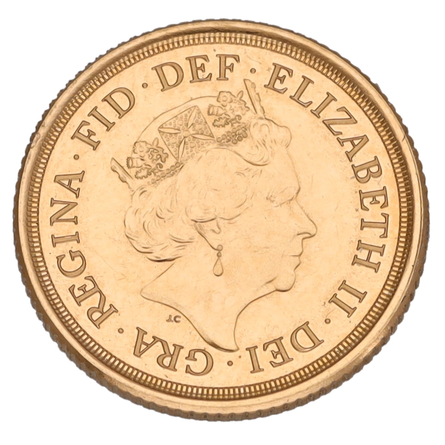22ct Gold Queen Elizabeth II Quarter Sovereign Coin 2022