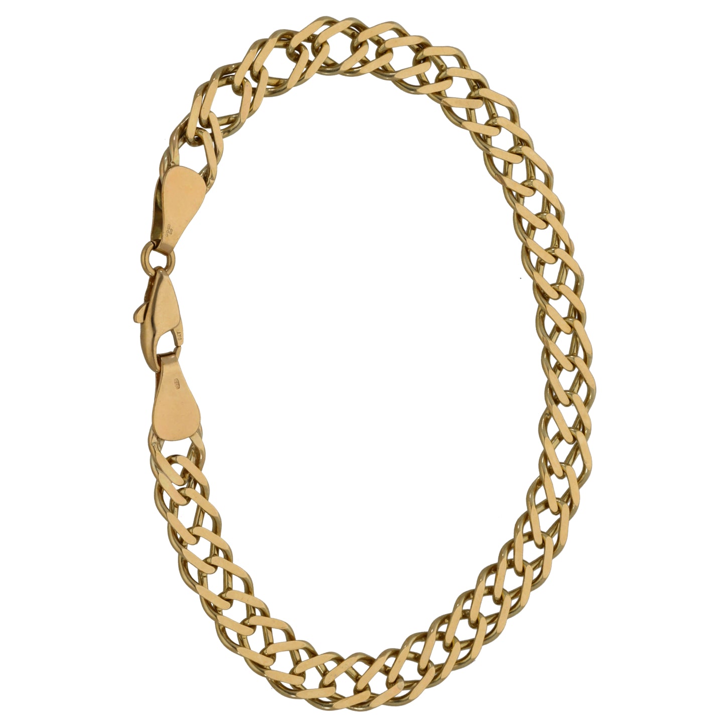9ct Gold Double Curb Bracelet
