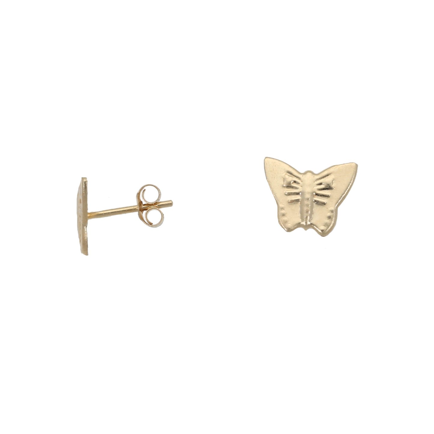 9ct Gold Butterfly Stud Earrings