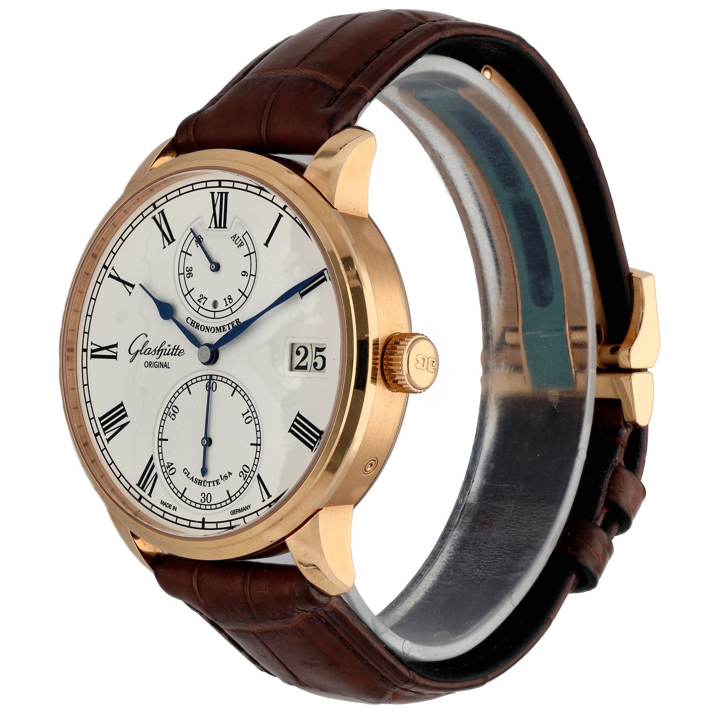 Glashütte Original Senator Chronometer 1.58.01.02.05.30 42mm Gold Watch