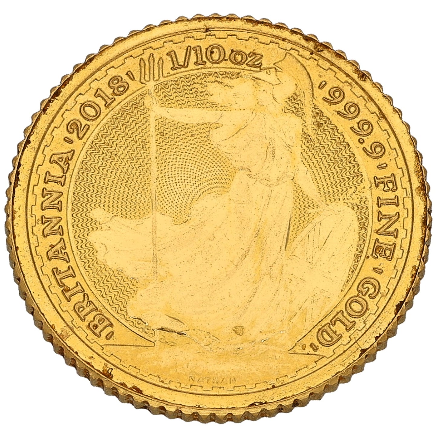 24ct Gold Queen Elizabeth II 1/10 OZ Britannia Coin 2018